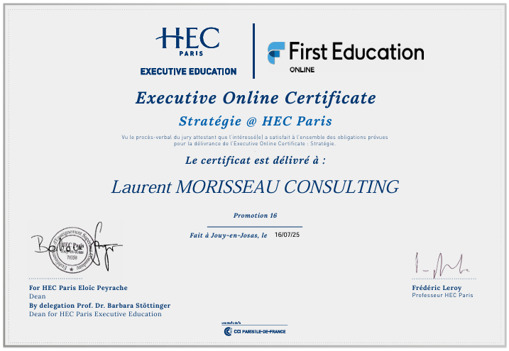 certificat HEC